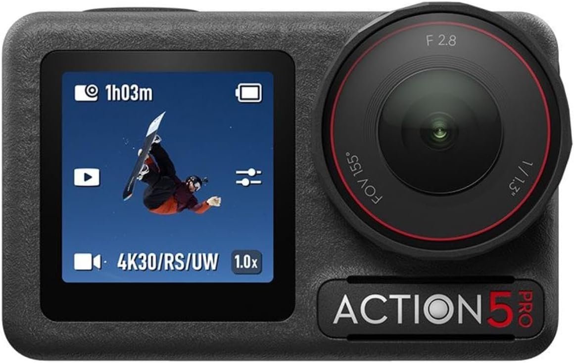 DJI Osmo Action 5 Pro Standard Combo, Waterproof Camera with 1/1.3-Inch Sensor, 4K/120fps Video, Motif Tracking, Stabilisation, Dual OLED Touchscreens, Action Camera 4K Ideal for Sports