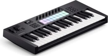 Novation Launchkey 37 [MK4] — Compact 37 Key, USB, MIDI Keyboard Controller with DAW Integration. Chord Mode, Scale Mode, 8 Drum Pads