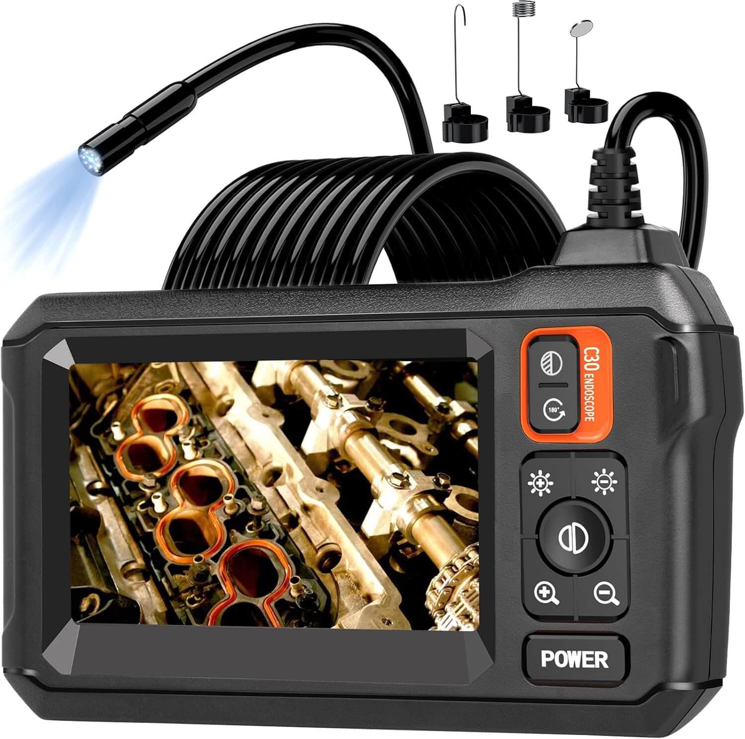 Daxiongmao Borescope, Endoscope Camera with Light, 1080P HD Inspection Camera, Borescope Camera with Light, IP67 Waterproof Camera, 16.5ft Flexible Endoscope Camera