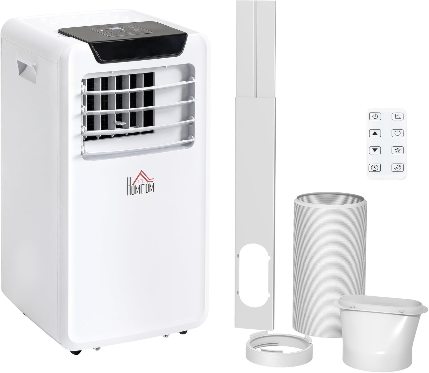 HOMCOM 10000 BTU Air Conditioning Unit, 3-in-1 Portable Air Conditioner, Dehumidifier, Cooling Fan with Remote Control, LED Display, 2 Speeds, 24H Timer, Window Venting Kit