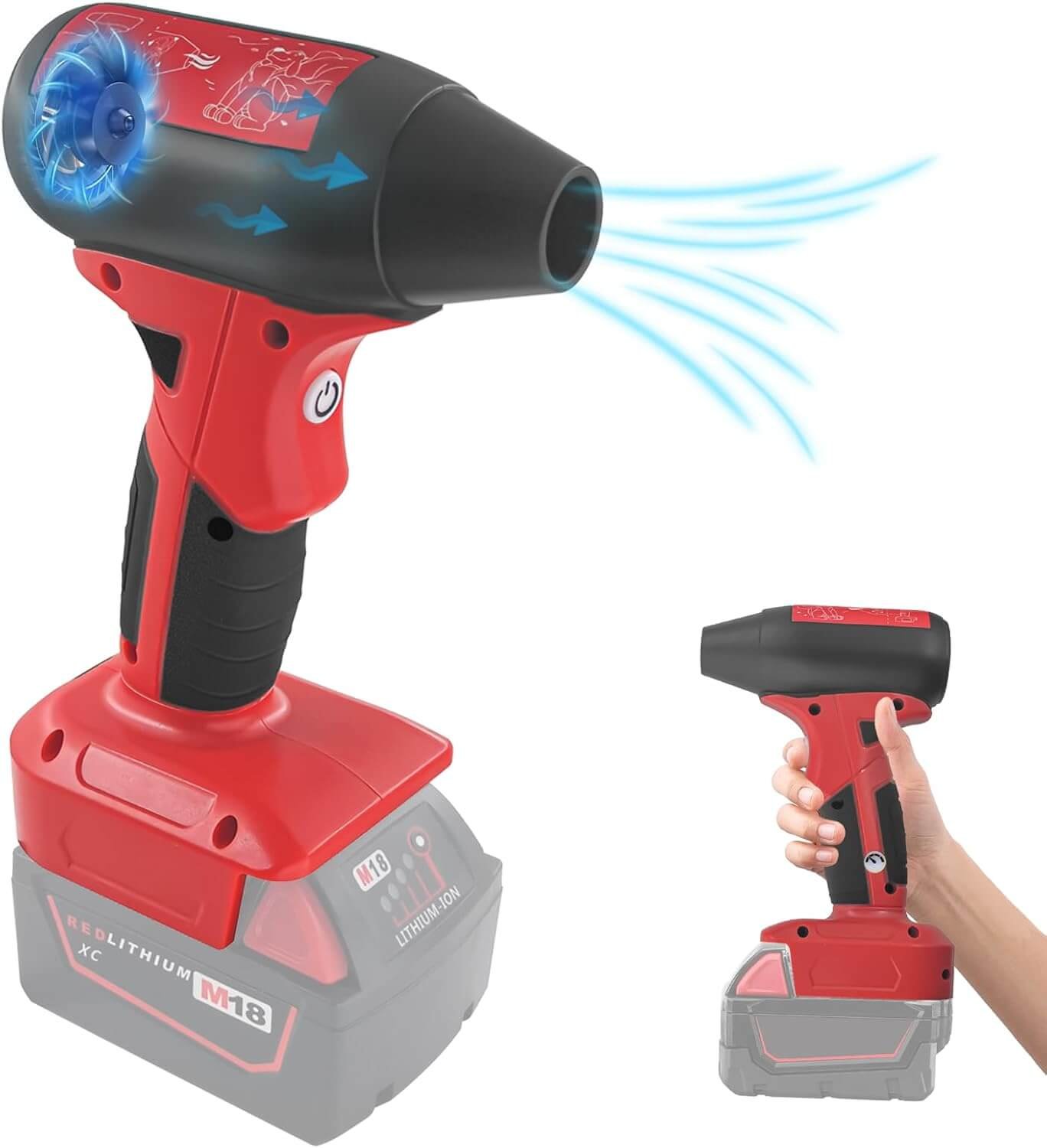 et Dry Blower for Milwaukee M18, Compatible with Milwaukee 18V Lithium Battery,Super Jet Fan Blower,Mini Jet dry Fan, Jetory Blower, Useless Stuff Jetfan, Mini Jet Blower for Drying, Cleaning