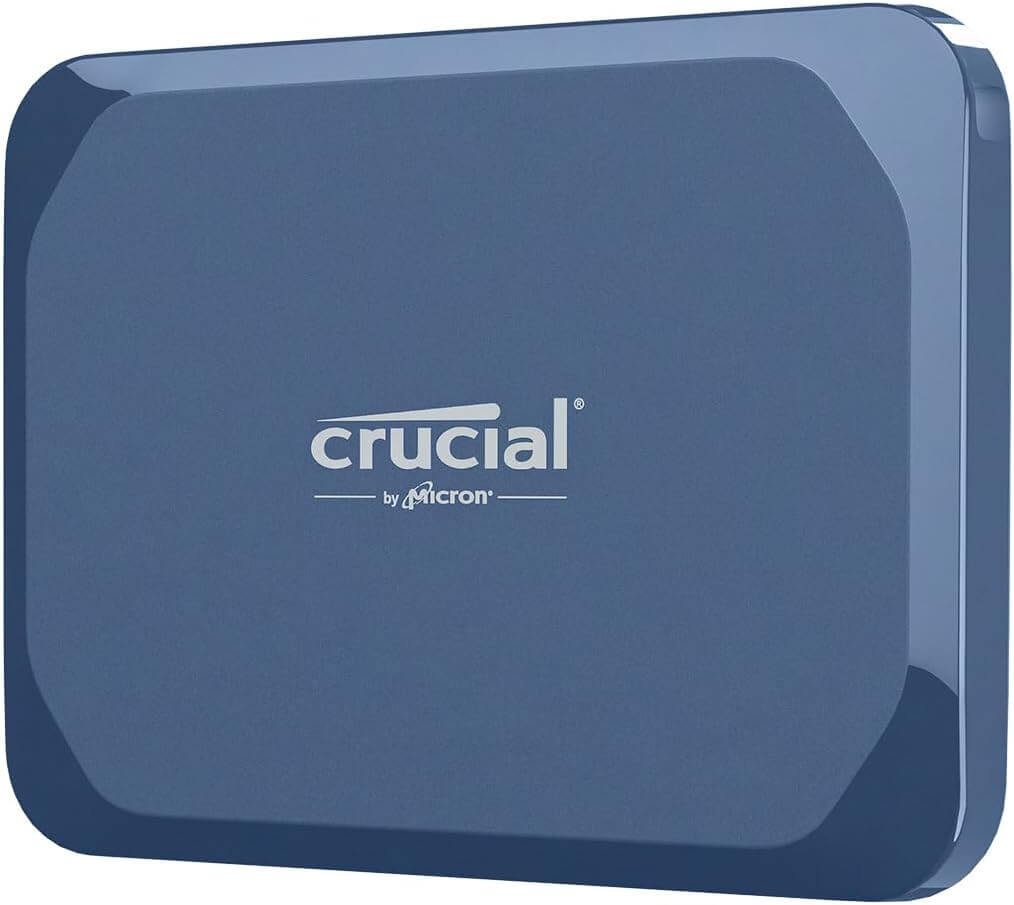 Crucial X10 4TB Portable SSD, Up to 2,100MB/s, USB 3.2 USB-C, External Solid State Drive, Compatible with Windows, Mac & Android