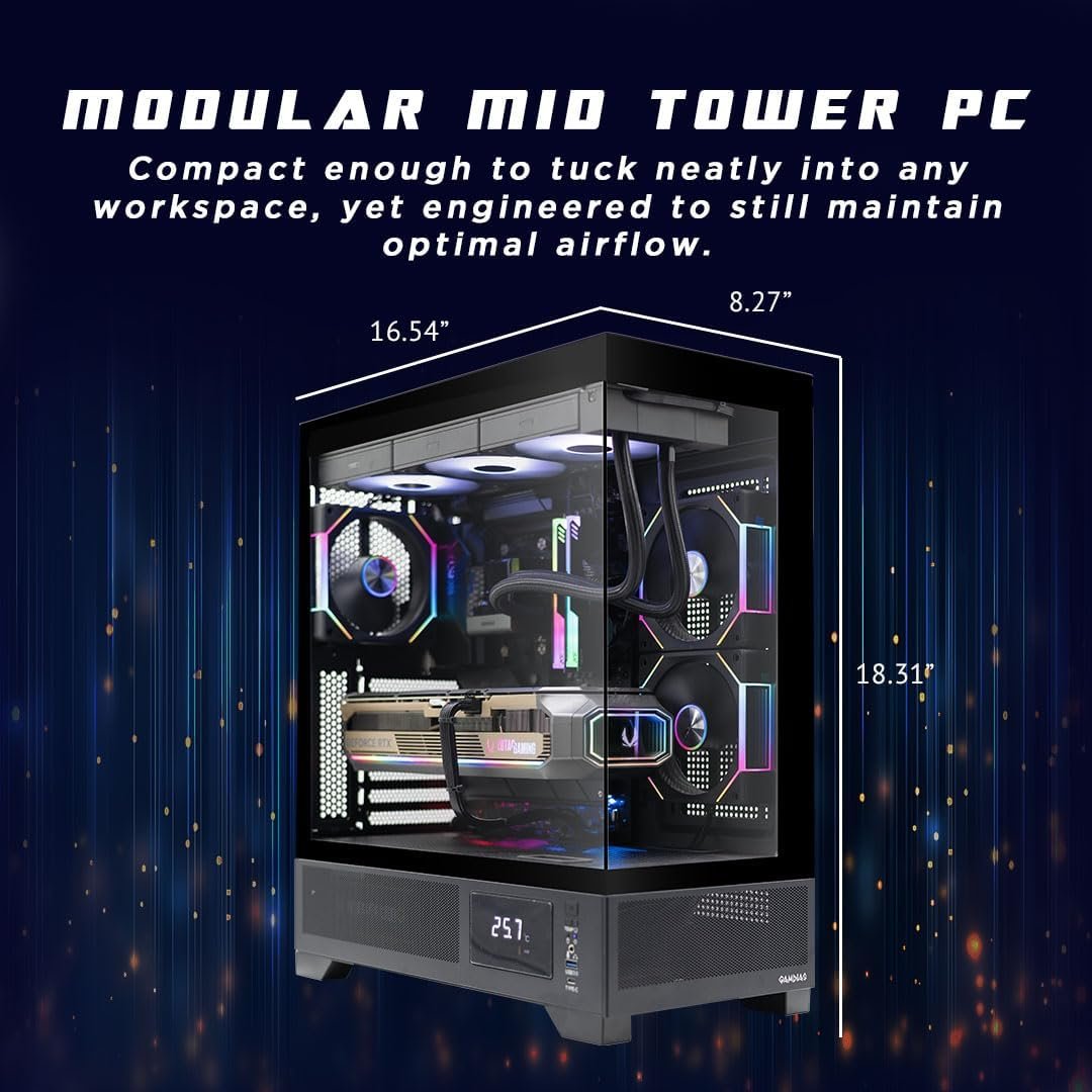 ZOTAC MEK AI-Enhanced Gaming PC Desktop Computer - NVIDIA GeForce RTX 5080, AMD Ryzen 7 9800X3D 5.2GHz, 32GB DDR5 RGB, 2TB NVME M.2 SSD, 1000W 80+ Gold PSU, WiFi 6, Windows 11 PRO