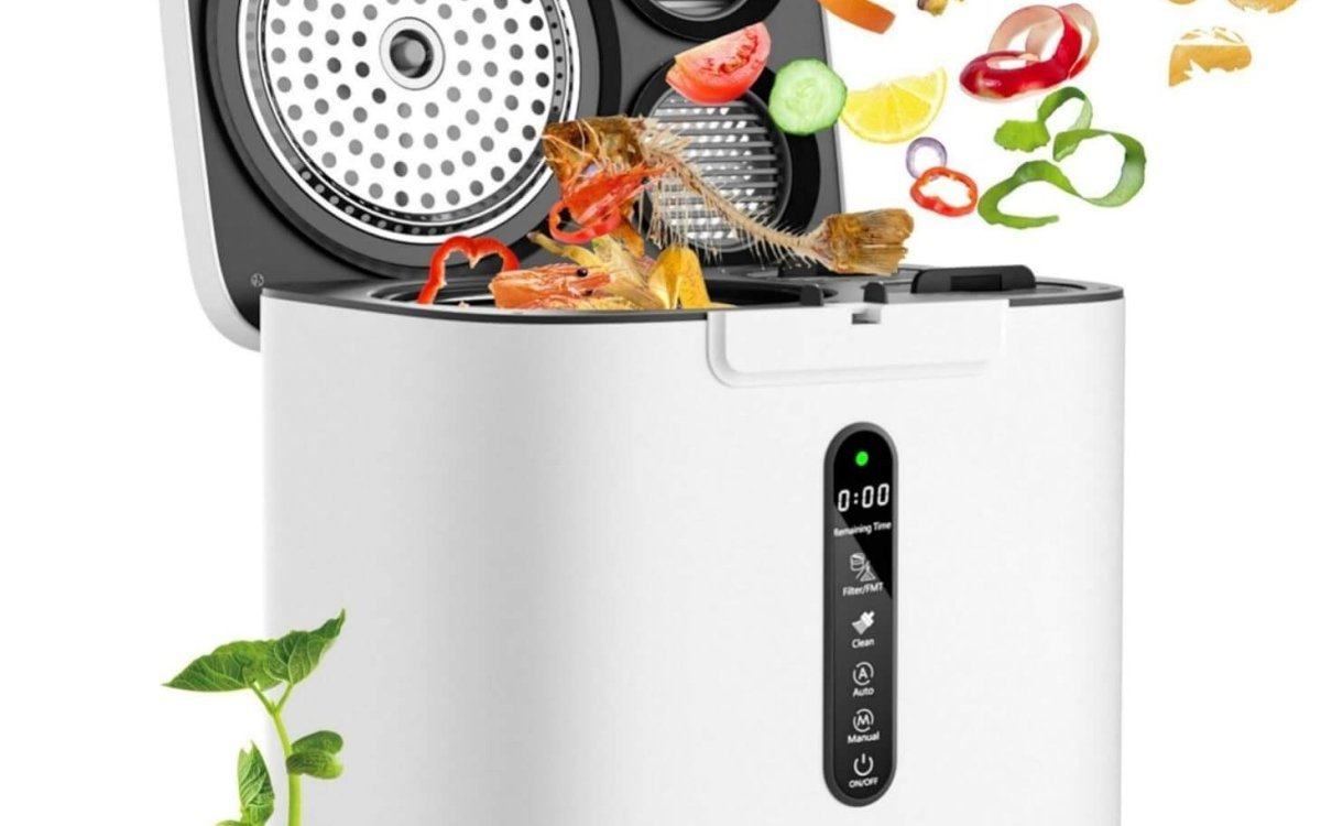 4L Electric Composter for Kitchen, Smart Compost Bin Outdoor/Indoor, Odorless/Auto-Cleaning/ 3 Modes/Intelligent LED Display, Turn Food Waste to Fertilizer for Garden, Food Waste Compost Machine