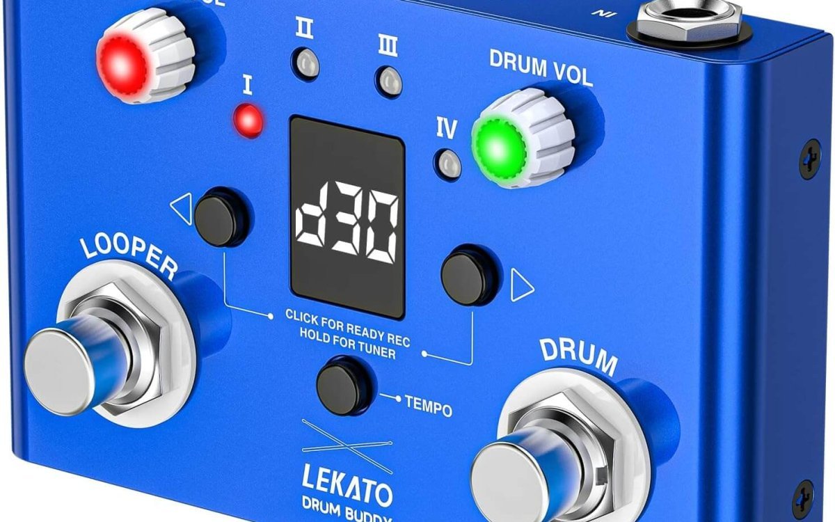 LEKATO Drum Looper Pedal with Tuner: The Ultimate Tool for Guitarists and Bassists
