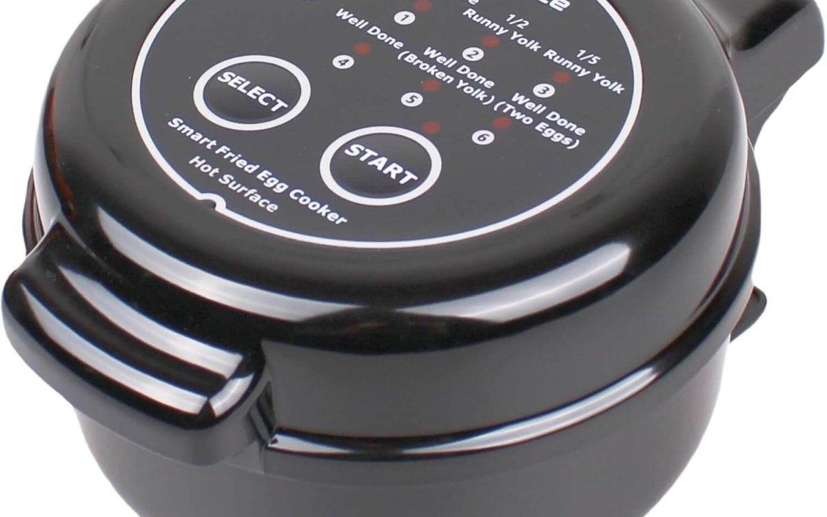 Smart Fried Egg Cooker Electric, Temperature Control Automatic Fried Egg Maker Machine, Lightweight, Non-Stick Coating Small Kitchen Appliances and Gadgets (Black)