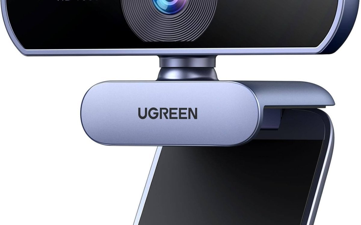UGREEN Webcam for PC, Full HD 1080P/30fps Webcam for Laptop, Clear Stereo Audio Microphone, Auto Light Correction, 85° View Web Cam USB Camera for Live Streaming, Video Calling, Conferences