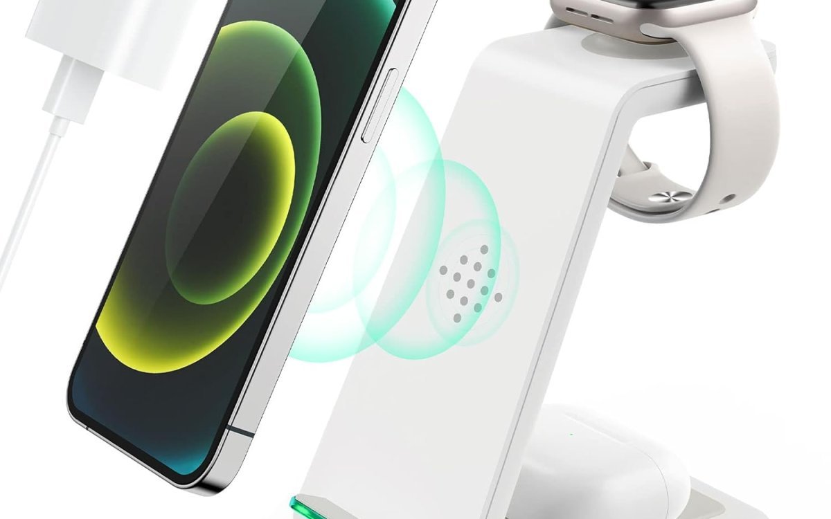 3 in 1 Wireless Charging Station, 2025 Upgraded Fast Desk Charger Station for iPhone 16 15 14 13 12 Pro Max Plus, Charger Stand for Apple Watch 10 9 8 7 6 5 4 3 2 SE, Airpods 4 3 2 Pro